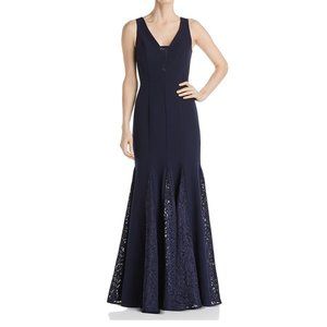 NWT Eliza J Navy lace inset dress, 6